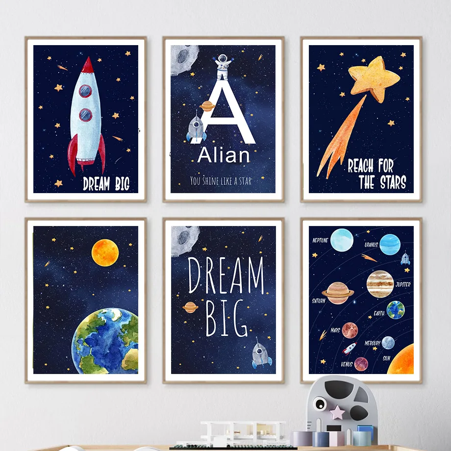 Kids No Education - 1pc Canvas painting Custom Name Kids