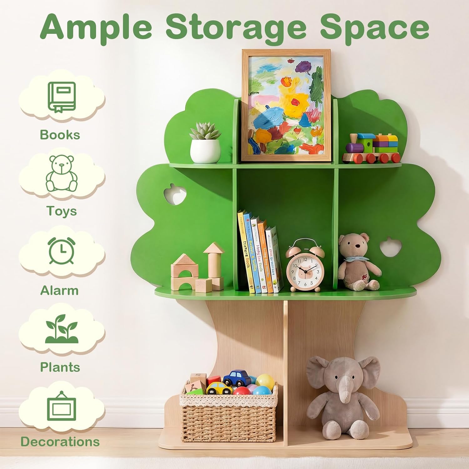 Kids Tree Bookshelf 3 Tier Mon - đánh giá và giá Montessori Shelf Toy