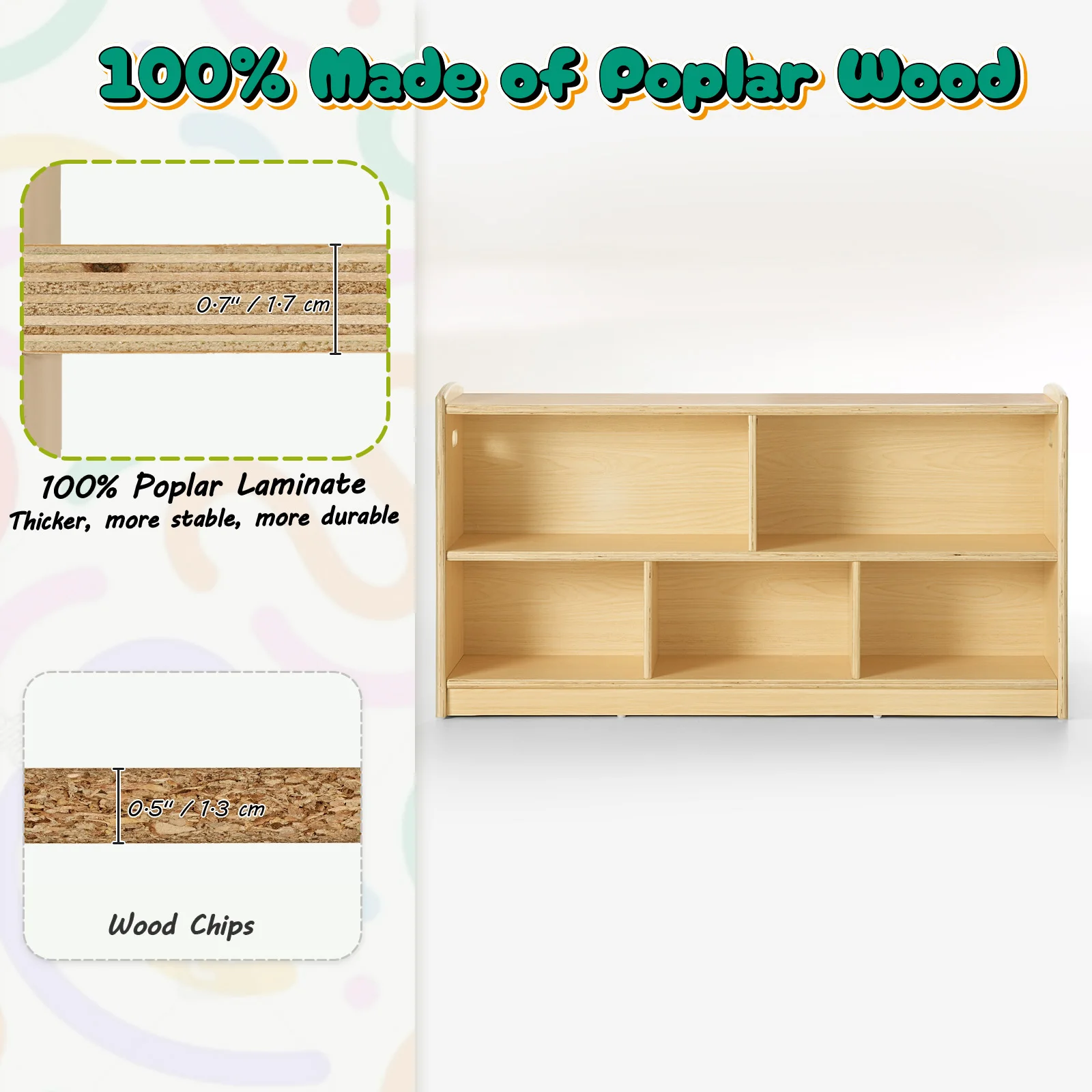 2-Tier Wood Montessori Cabinet - đánh giá và giá Montessori Shelf Toy