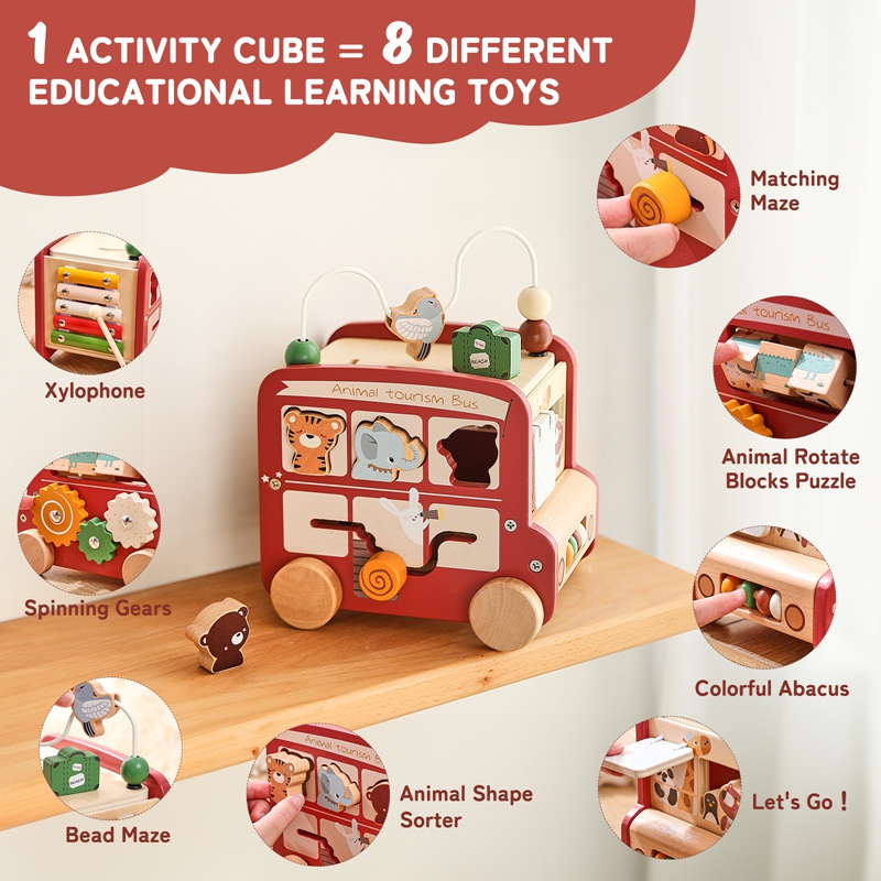 Wooden Bus Toy Custom Name Fre - đánh giá và giá Kids Education Name