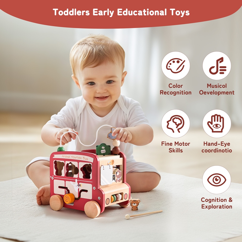 Wooden Bus Toy Custom Name Fre - đánh giá và giá Kids Education Name