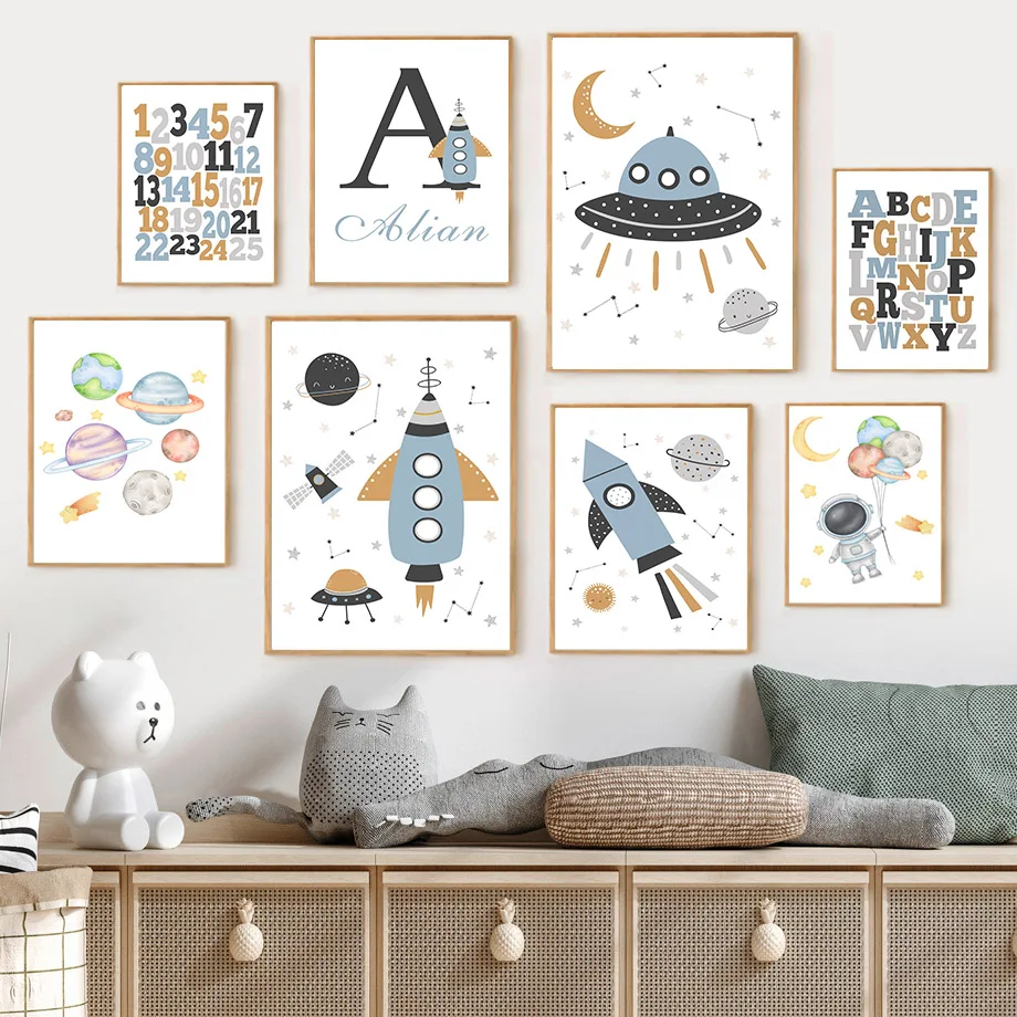 Custom Name Rocket Astronaut A - đánh giá và giá Kids Education Name