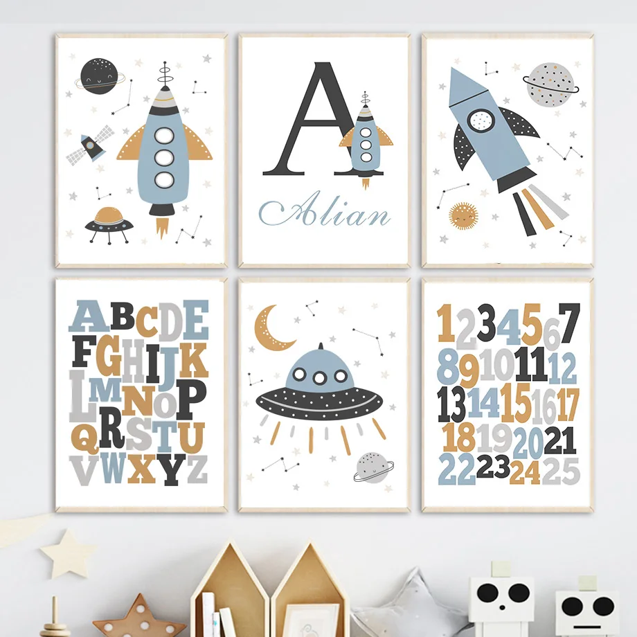 Custom Name Rocket Astronaut A - đánh giá và giá Kids Education Name