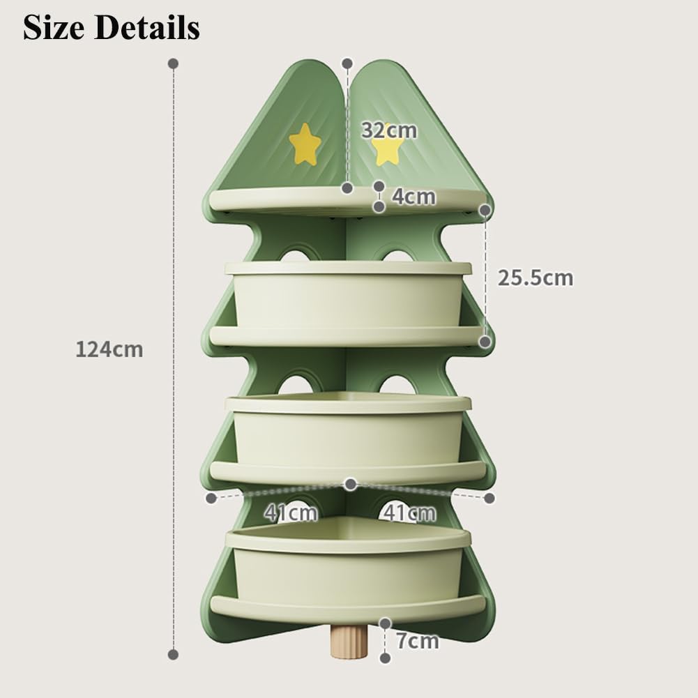 4 Tier Corner Bookshelf Toy St - đánh giá và giá Montessori Shelf Toy