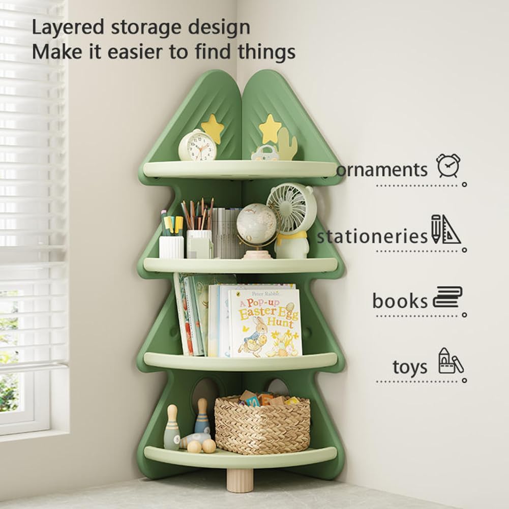4 Tier Corner Bookshelf Toy St - đánh giá và giá Montessori Shelf Toy