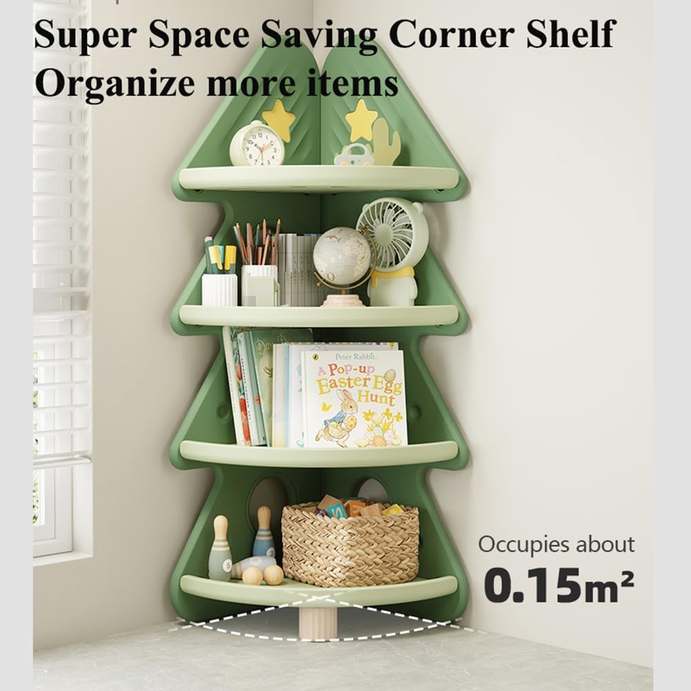 4 Tier Corner Bookshelf Toy St - đánh giá và giá Montessori Shelf Toy