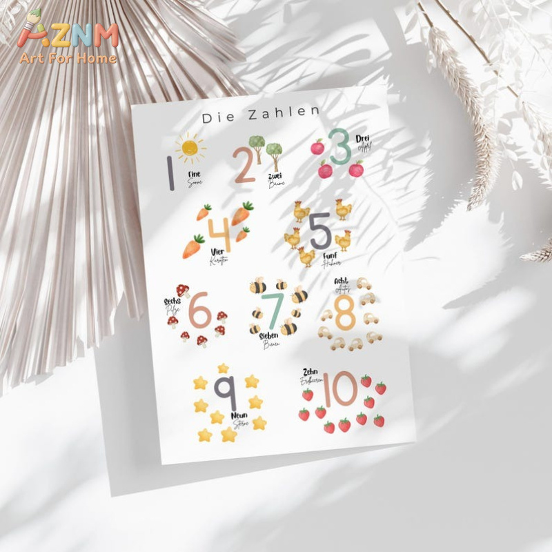 AZNM German Alphabet Numbers C - đánh giá và giá Kids No Education