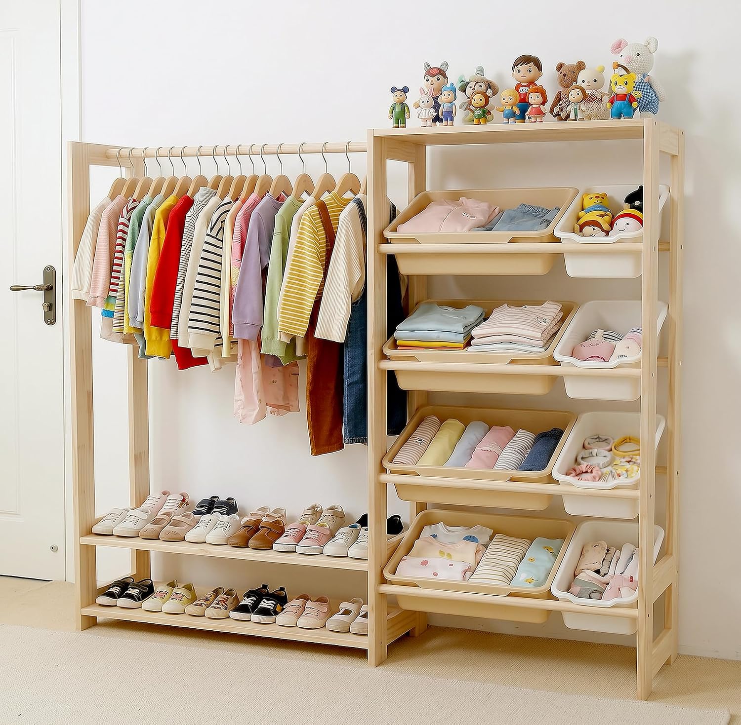 Montessori Kids Wardrobe and T - đánh giá và giá Montessori Shelf Toy